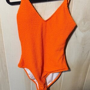 Vibrant Orange One-Piece Swimsuit